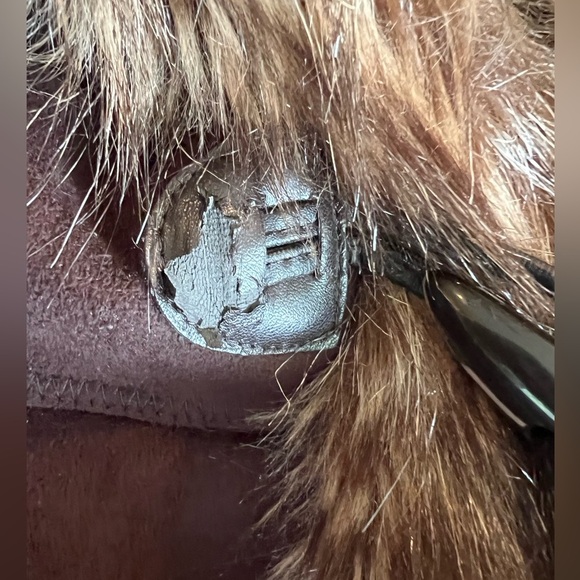 Johnson & Murphy Faux Fur Faux Suede Trimmed Women's Coat, size XL, see pics - Picture 10 of 15